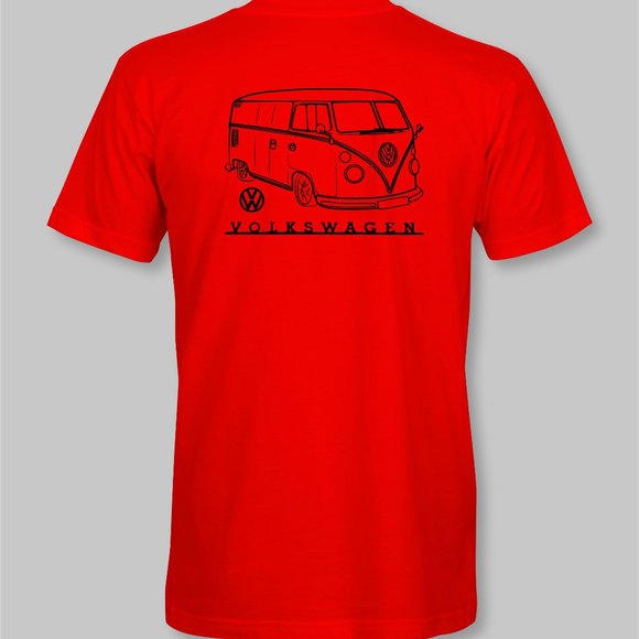 Volkswagen VW Custom Lowered Bus Retro T-Shirt - New - Picture 9 of 10